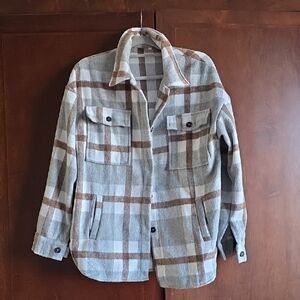 Beaully Women's Flannel Plaid Shacket Fall Winter Shacket